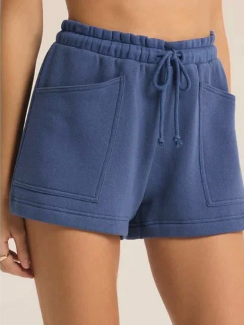 Z Supply Patio Fleece Short in true navy